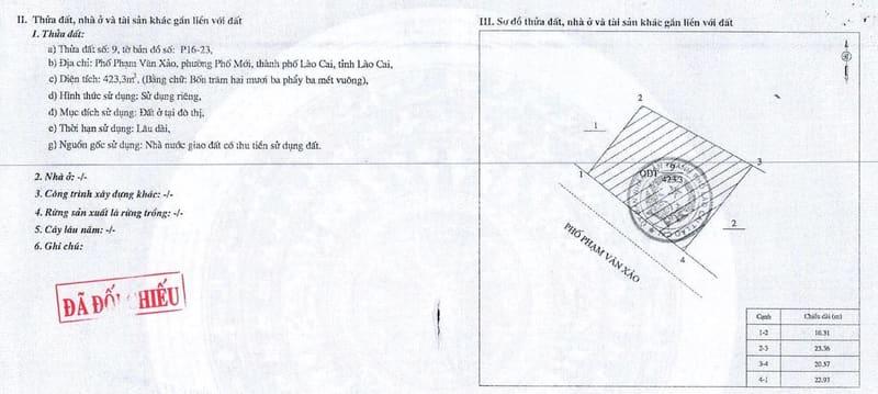 Bán 02 BĐS tại phố Phạm Văn Xảo, P. Phố Mới, TP. Lào Cai, T. Lào Cai — ảnh 10 trên 10