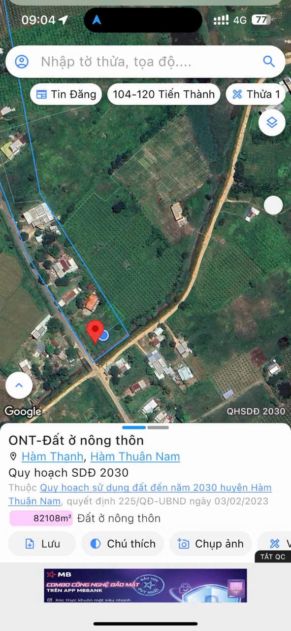 Bán đất xã Hàm Thạnh, huyện Hàm Thuận Nam, tỉnh Bình Thuận (cũ) — ảnh 2 trên 5
