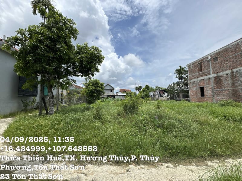 TS932_Bán đất tại đường Tôn Thất Sơn, thị xã Hương Thủy, Thừa Thiên Huế — ảnh 1 trên 5