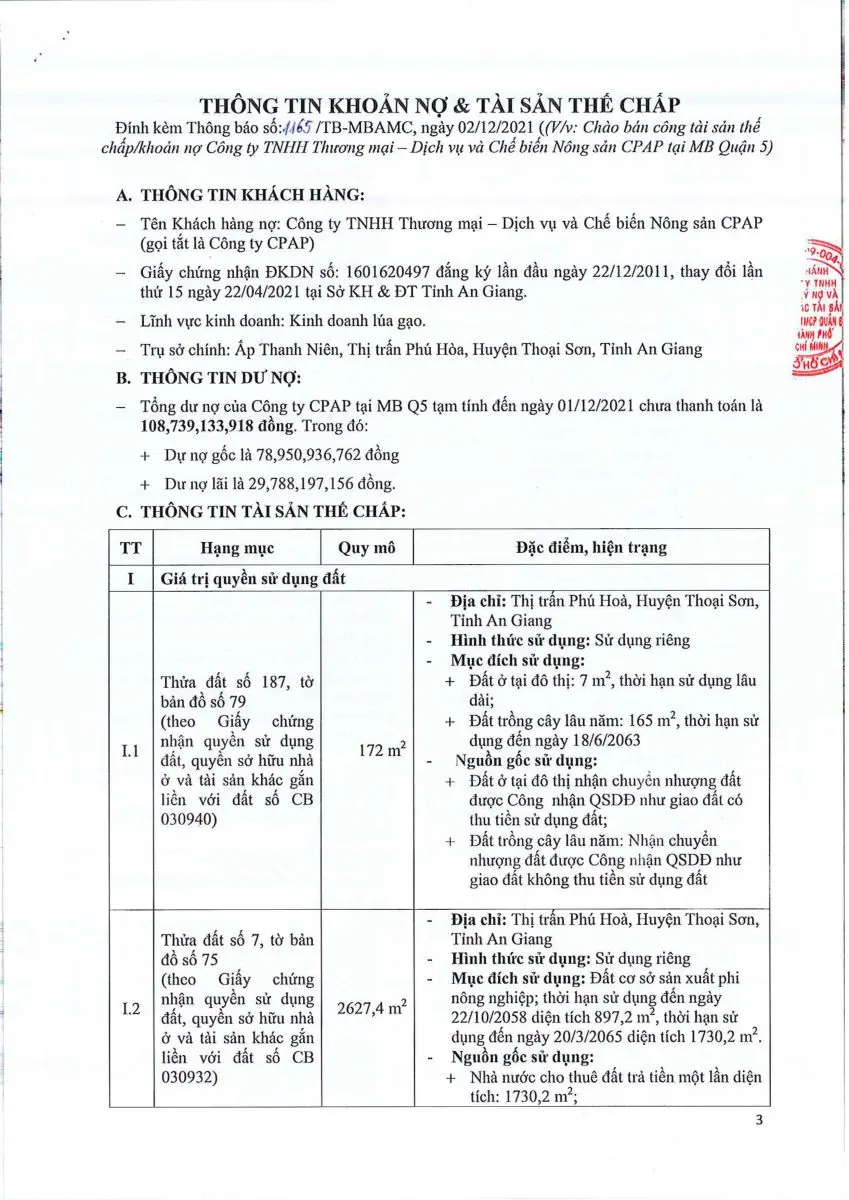 Ảnh chụp văn bản thông báo, trang 3