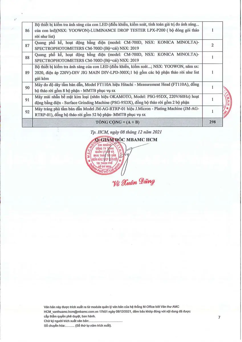 Ảnh chụp văn bản thông báo, trang 7