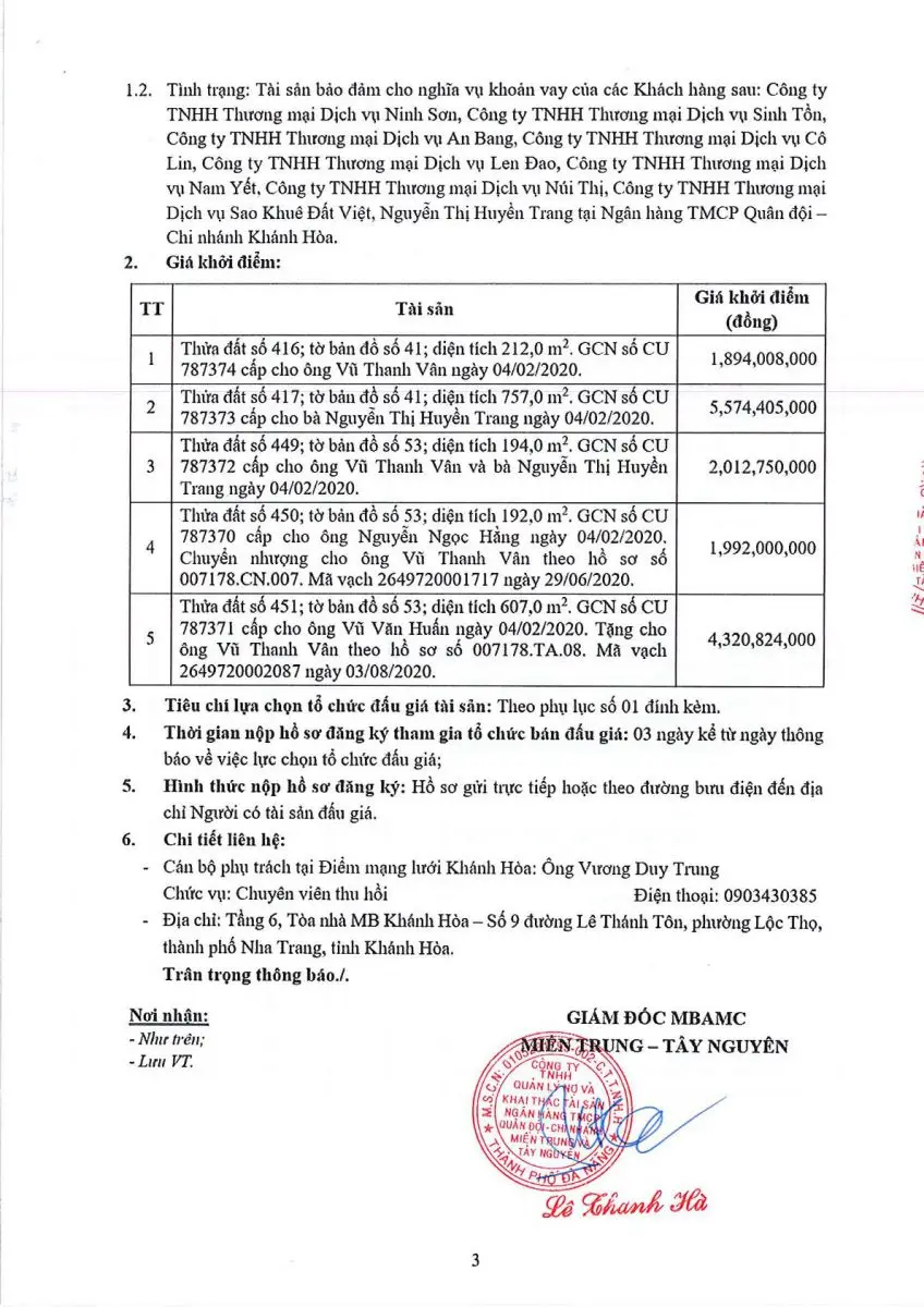 Ảnh chụp văn bản thông báo, trang 3