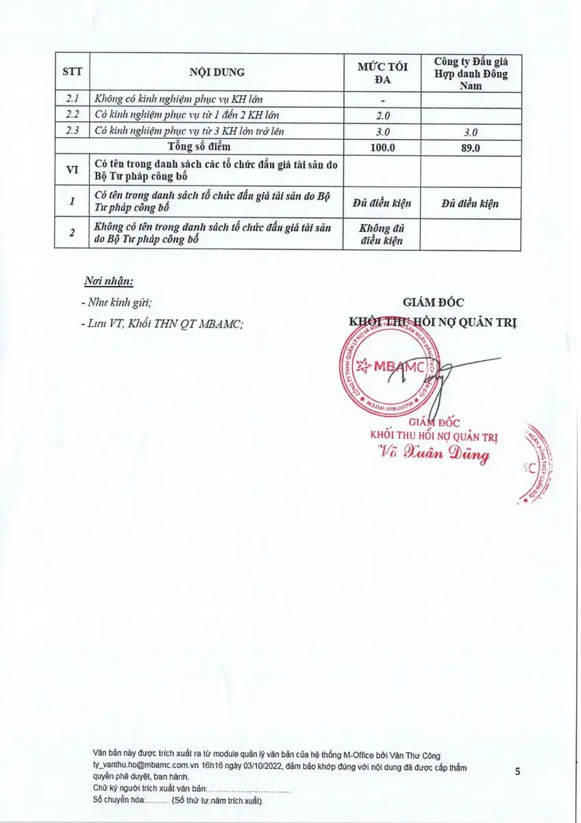Ảnh chụp văn bản thông báo, trang 5