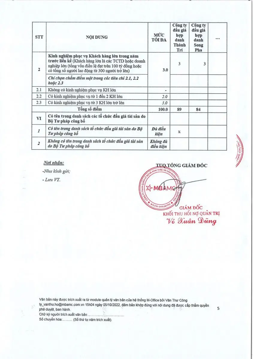 Ảnh chụp văn bản thông báo, trang 5