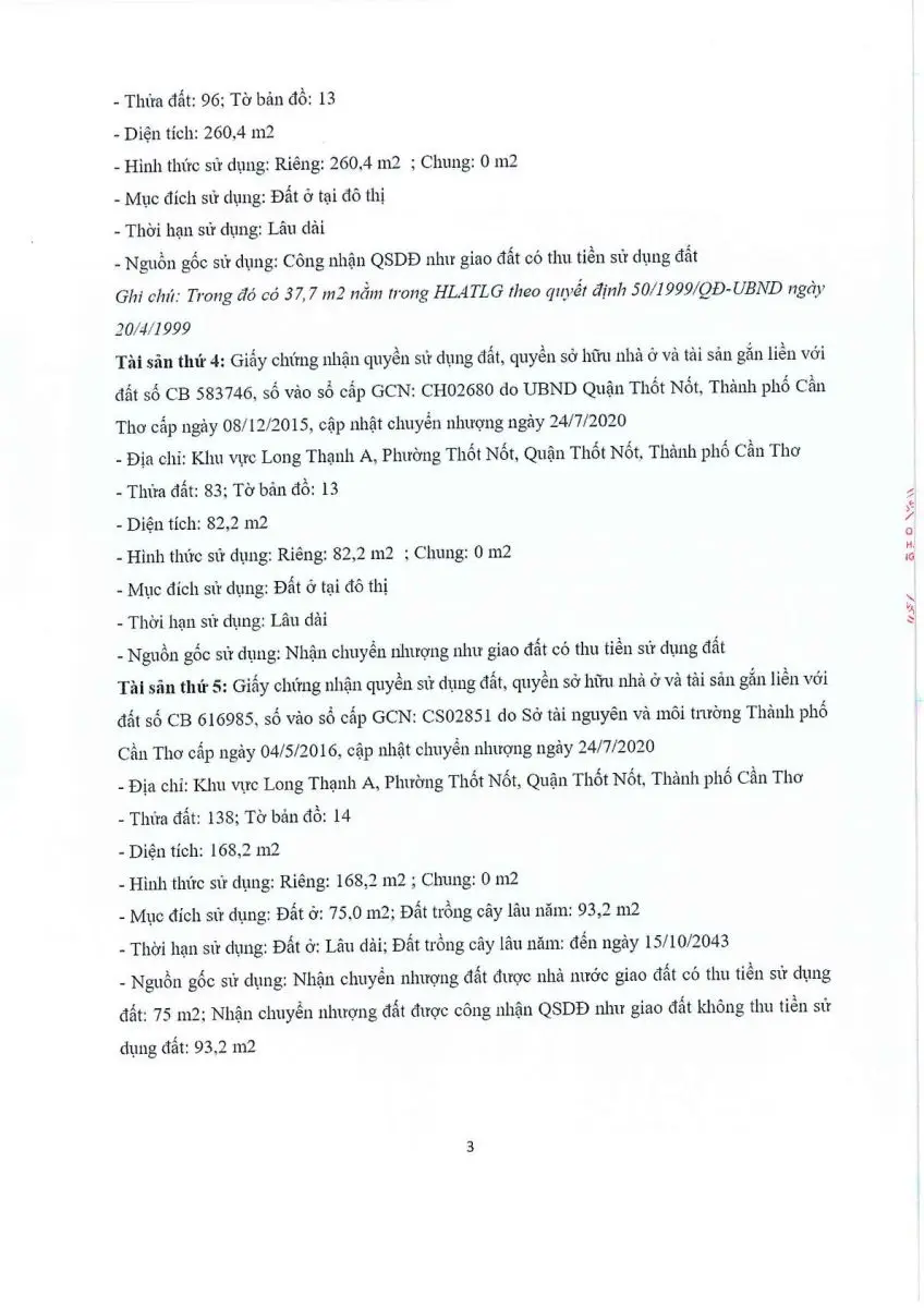 Ảnh chụp văn bản thông báo, trang 3