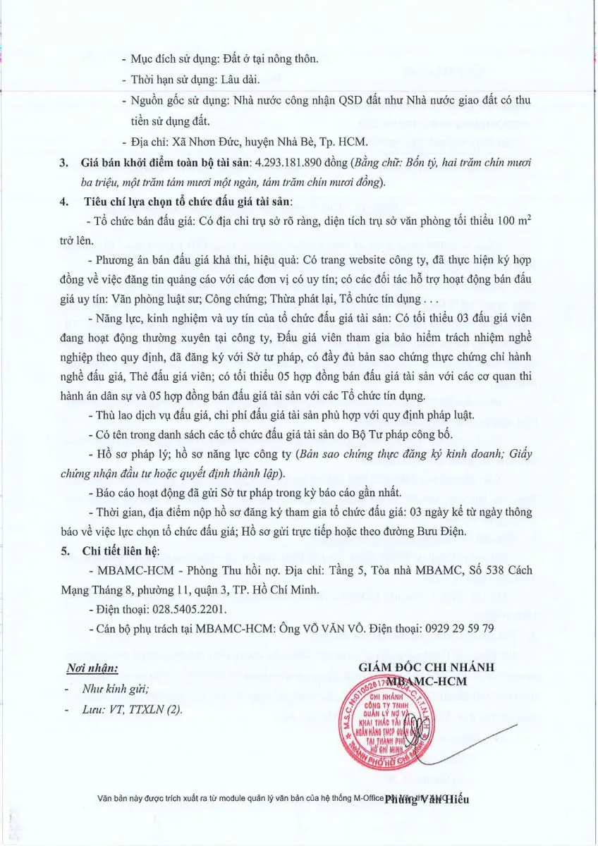 Ảnh chụp văn bản thông báo, trang 2