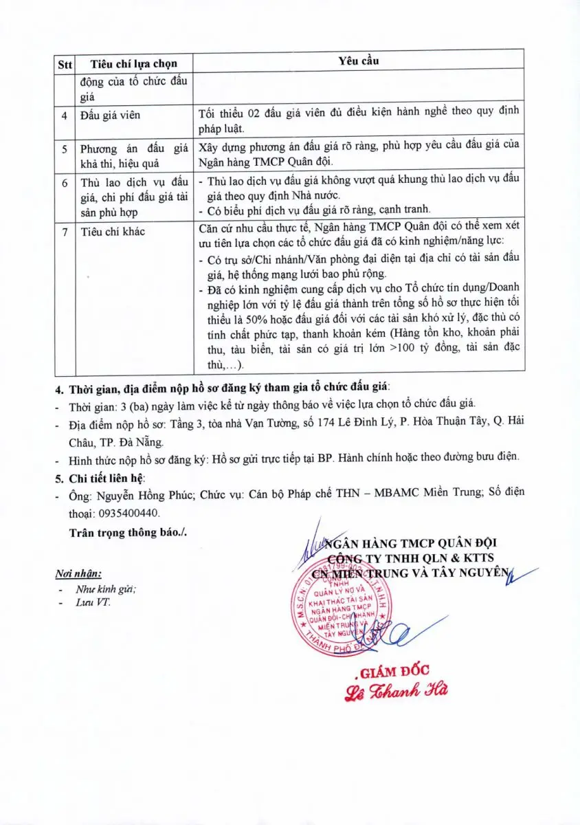 Ảnh chụp văn bản thông báo, trang 2