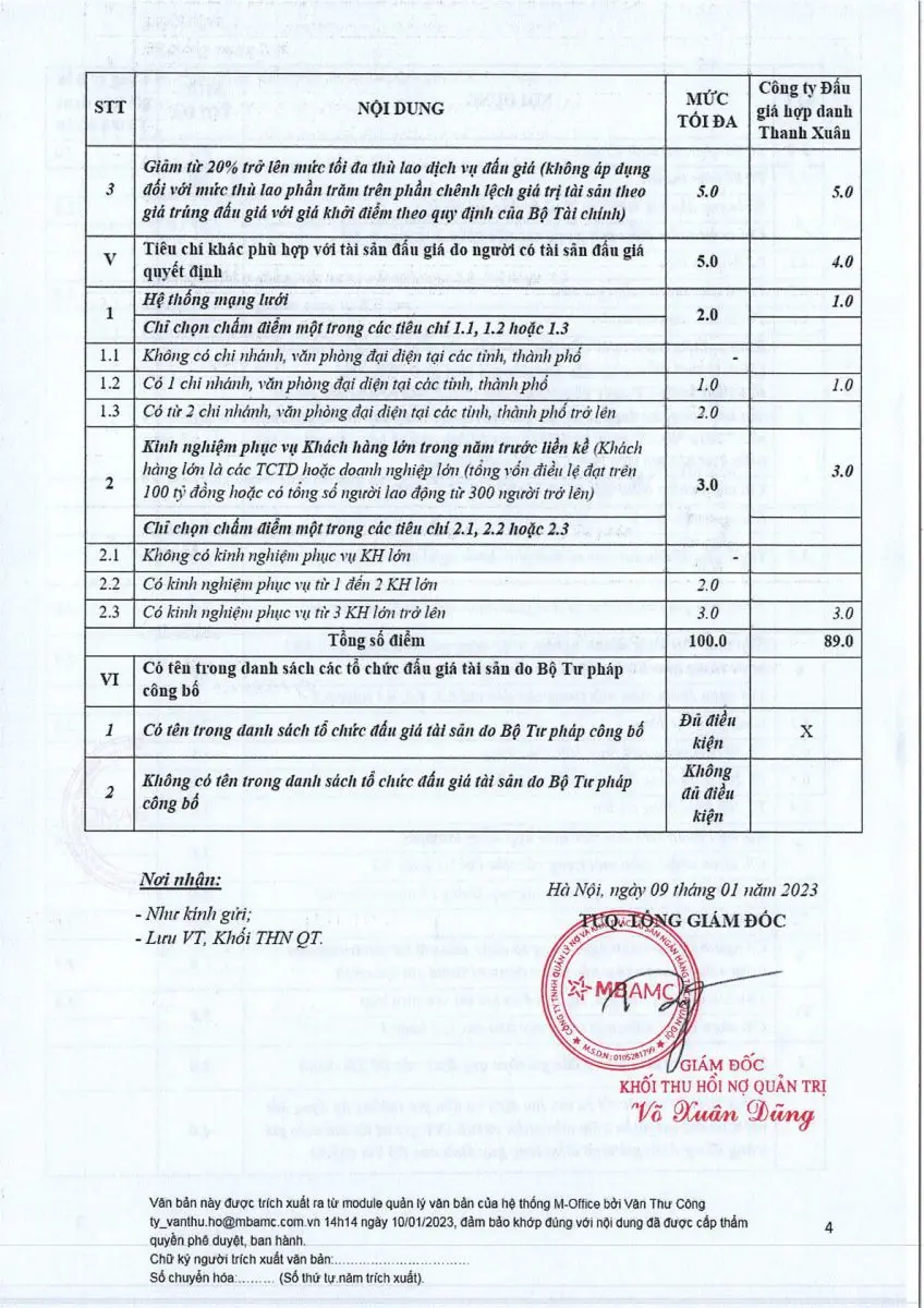 Ảnh chụp văn bản thông báo, trang 4