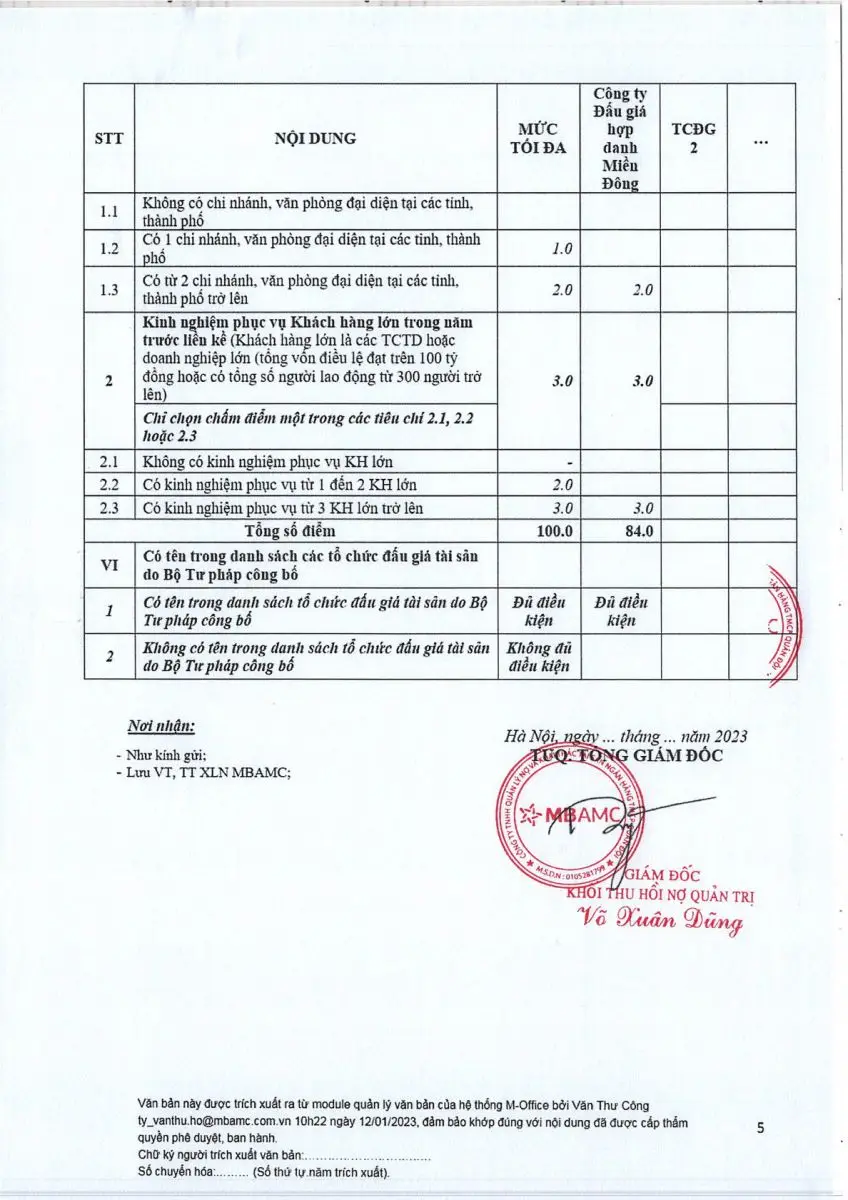 Ảnh chụp văn bản thông báo, trang 5