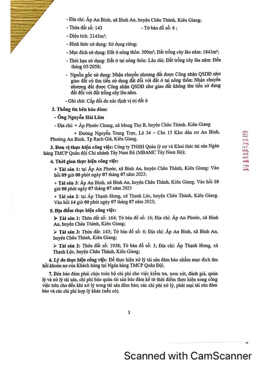 Ảnh chụp văn bản thông báo, trang 3