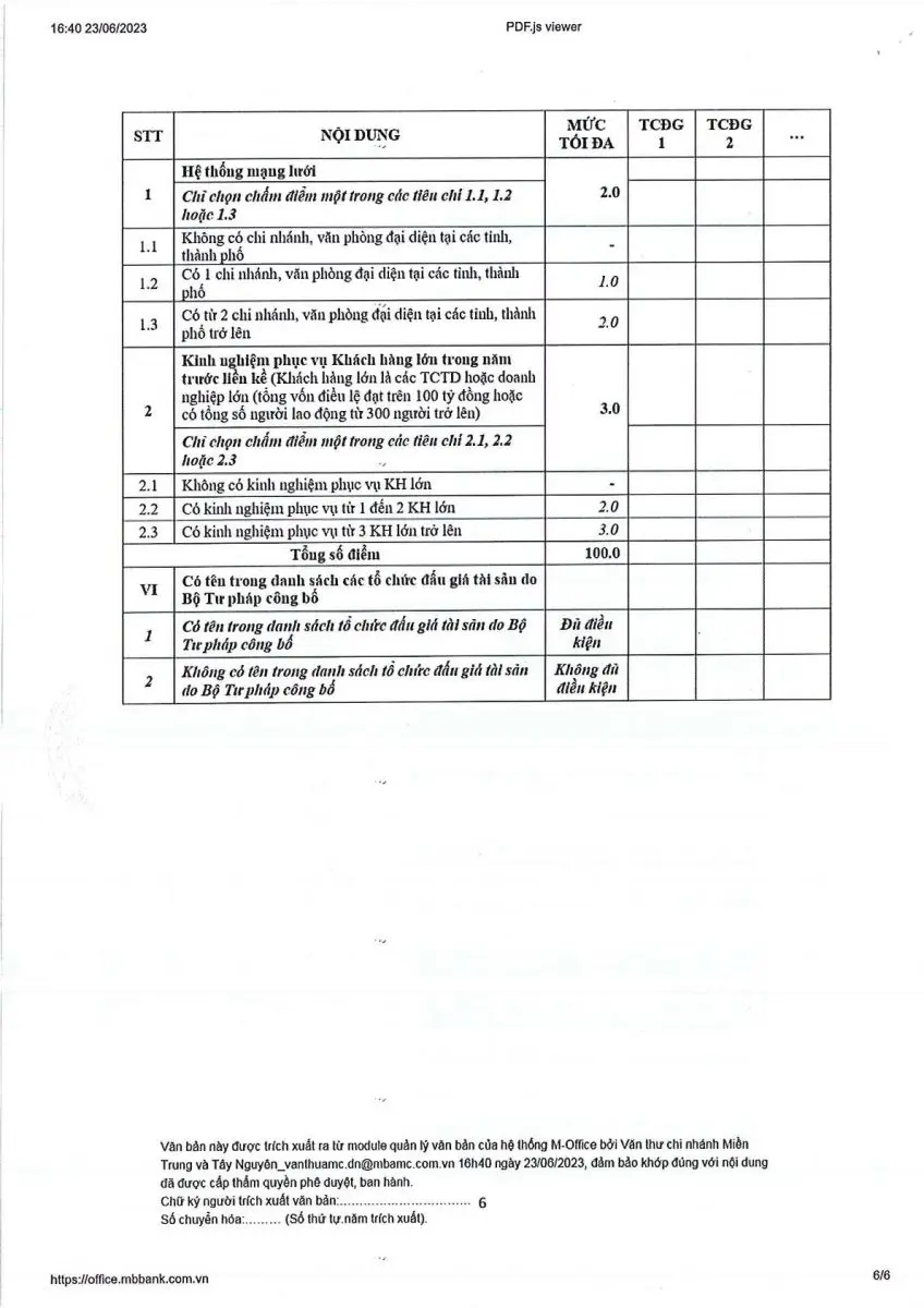 Ảnh chụp văn bản thông báo, trang 6
