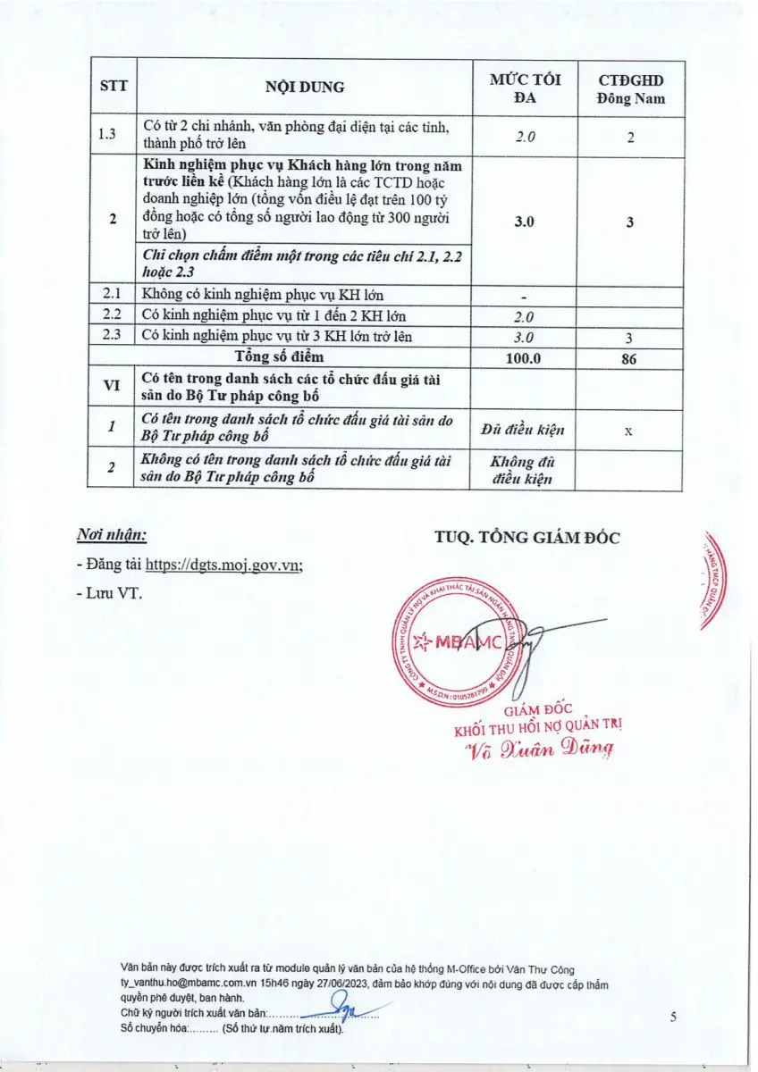 Ảnh chụp văn bản thông báo, trang 5