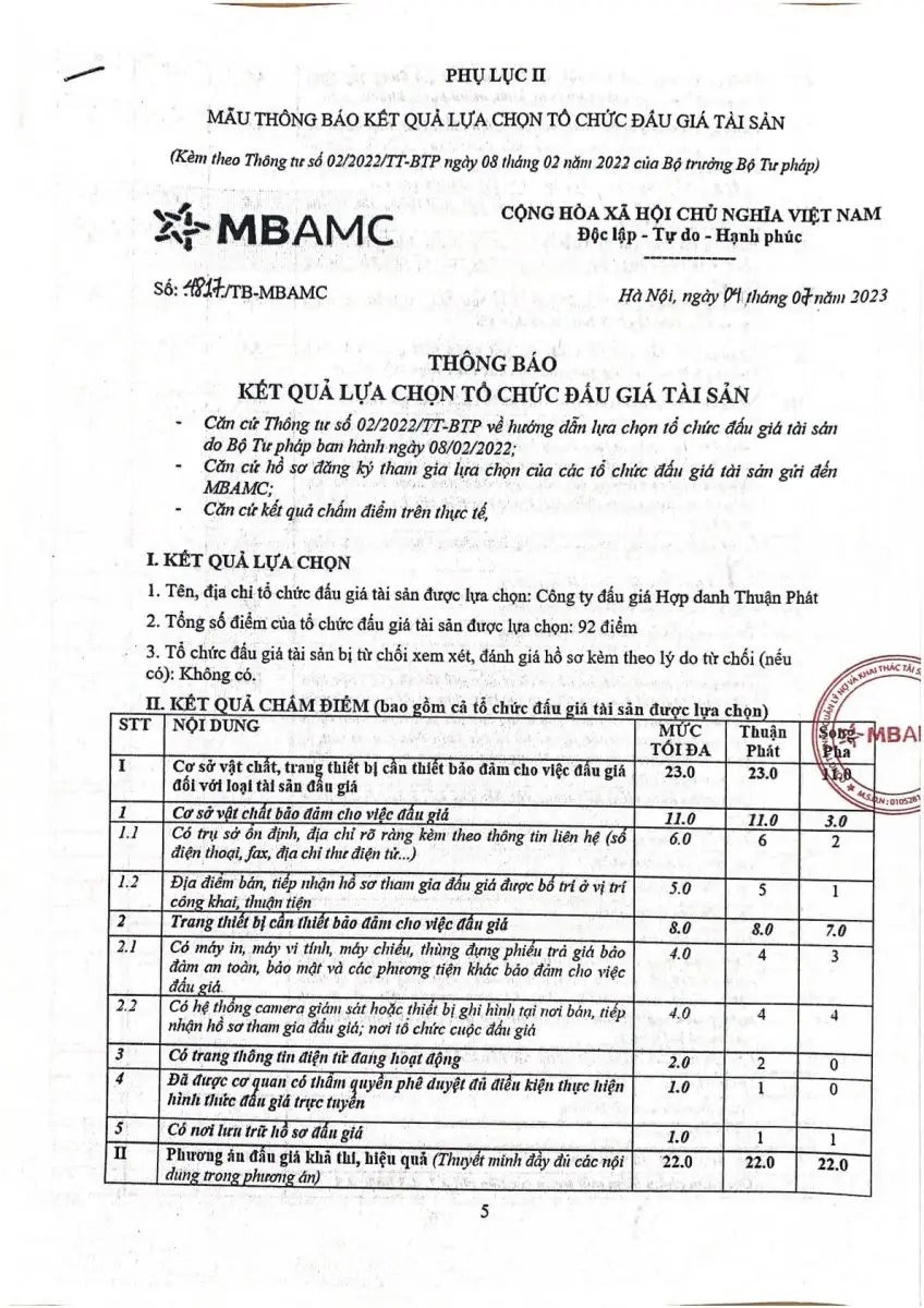 Ảnh chụp văn bản thông báo, trang 1