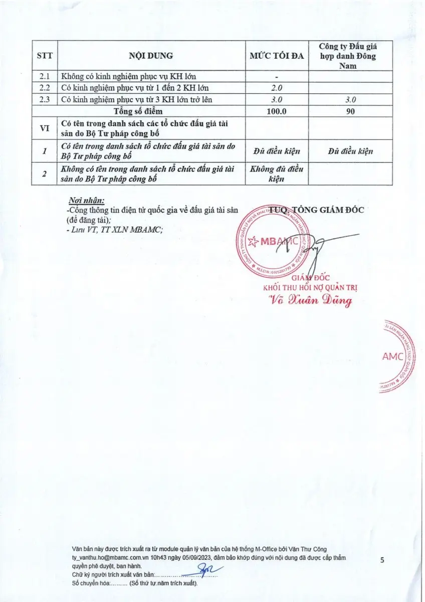 Ảnh chụp văn bản thông báo, trang 5