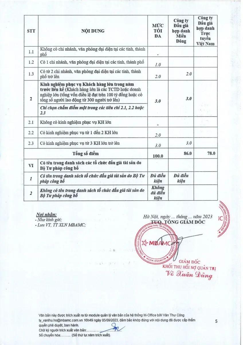 Ảnh chụp văn bản thông báo, trang 5