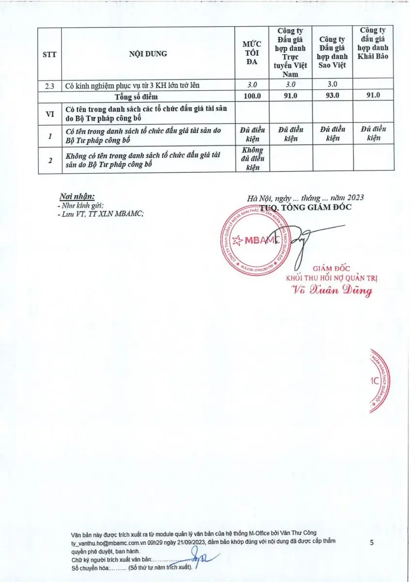 Ảnh chụp văn bản thông báo, trang 5