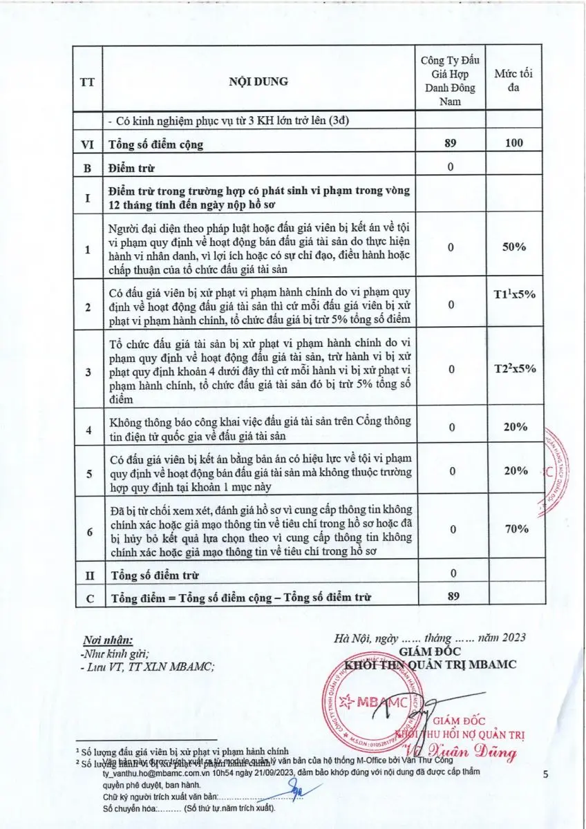 Ảnh chụp văn bản thông báo, trang 5