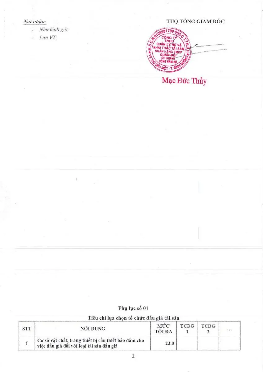 Ảnh chụp văn bản thông báo, trang 2