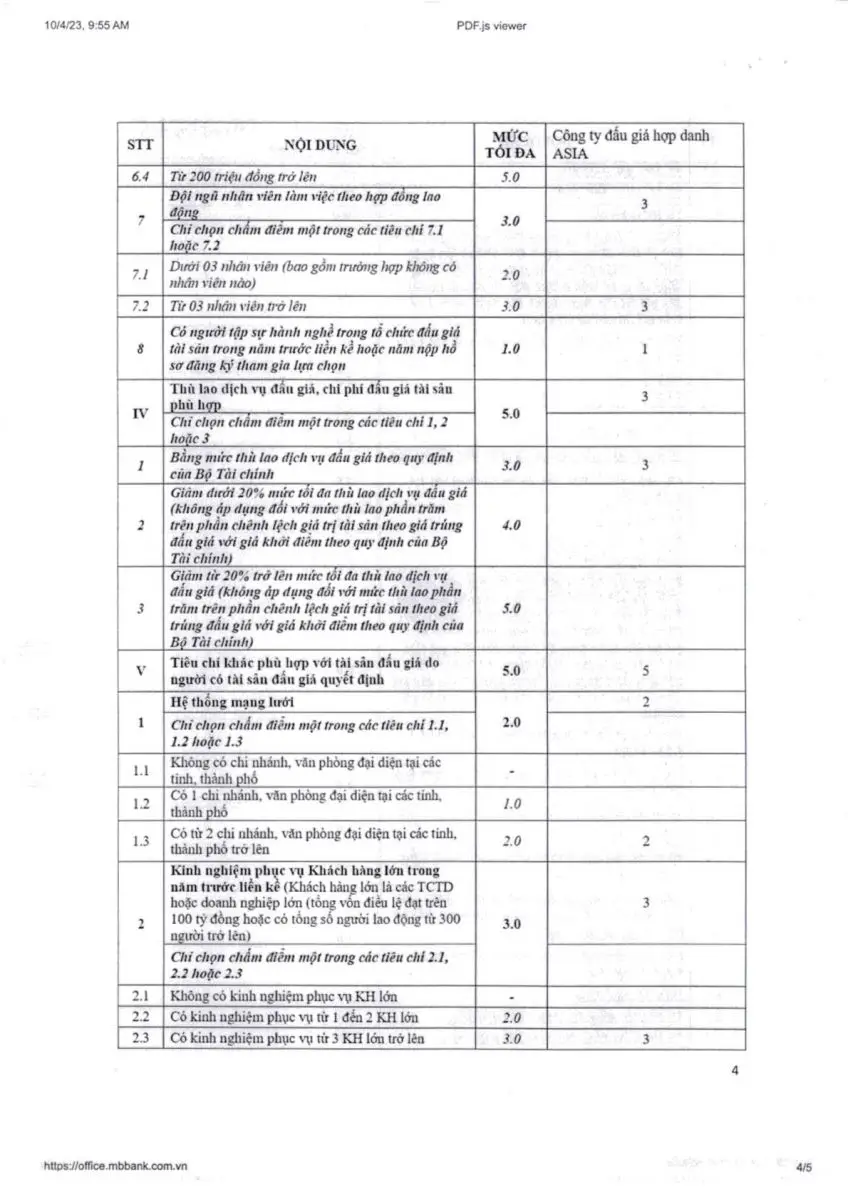 Ảnh chụp văn bản thông báo, trang 4