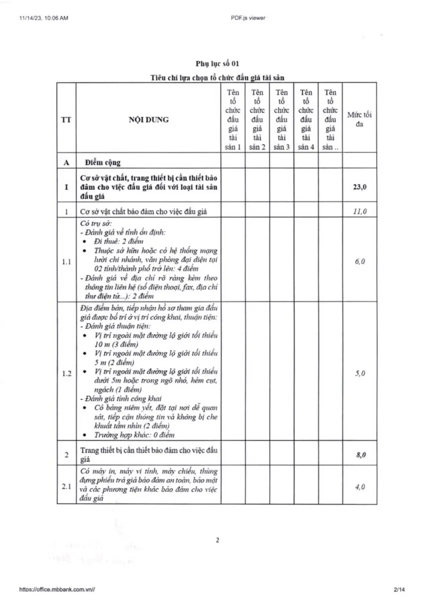 Ảnh chụp văn bản thông báo, trang 2