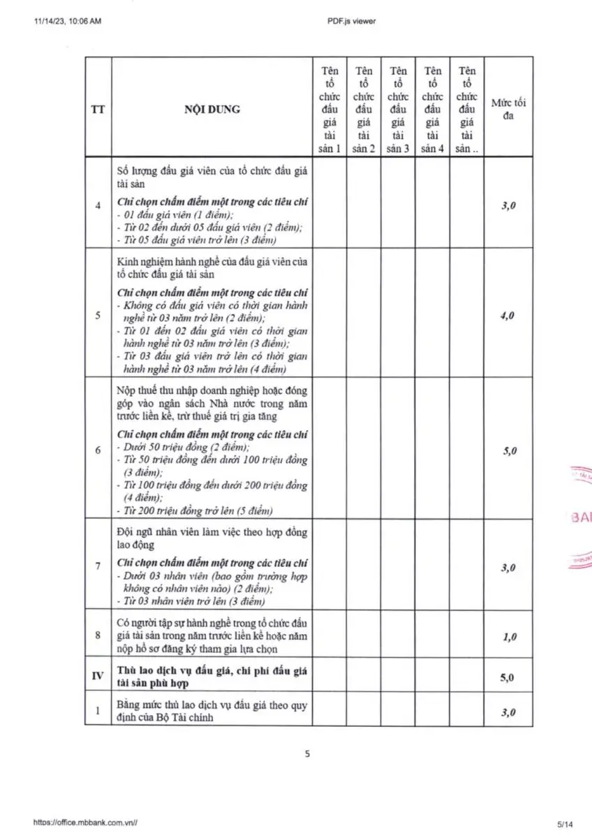 Ảnh chụp văn bản thông báo, trang 5