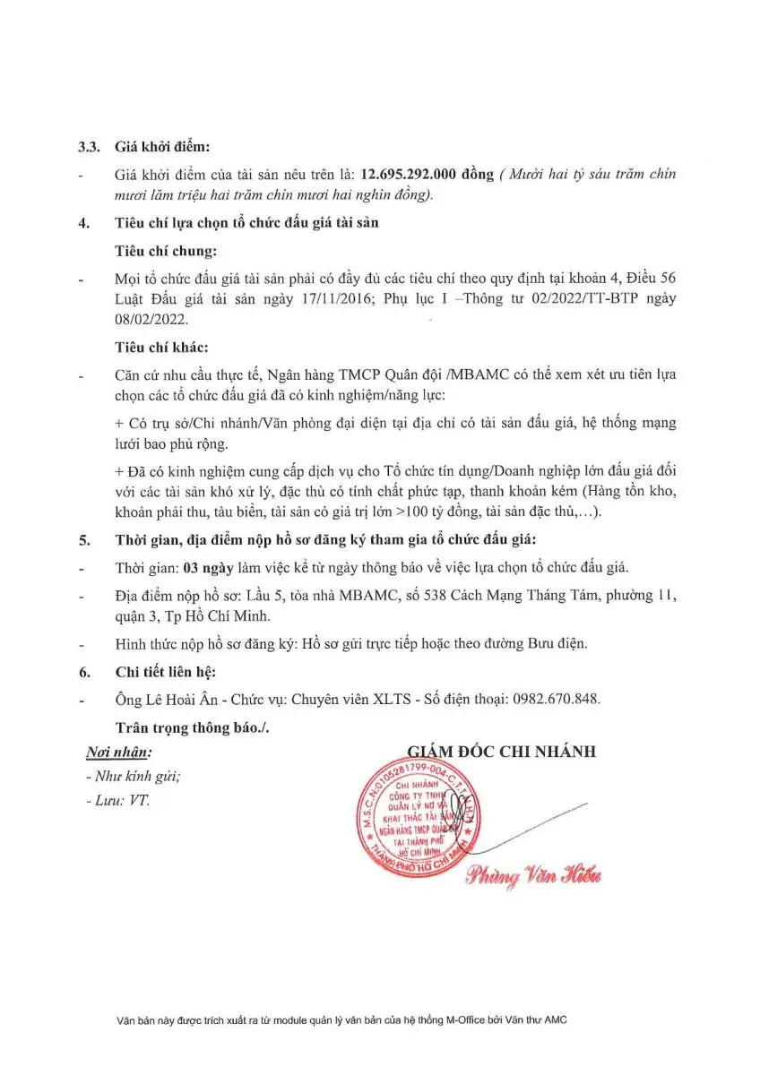 Ảnh chụp văn bản thông báo, trang 2