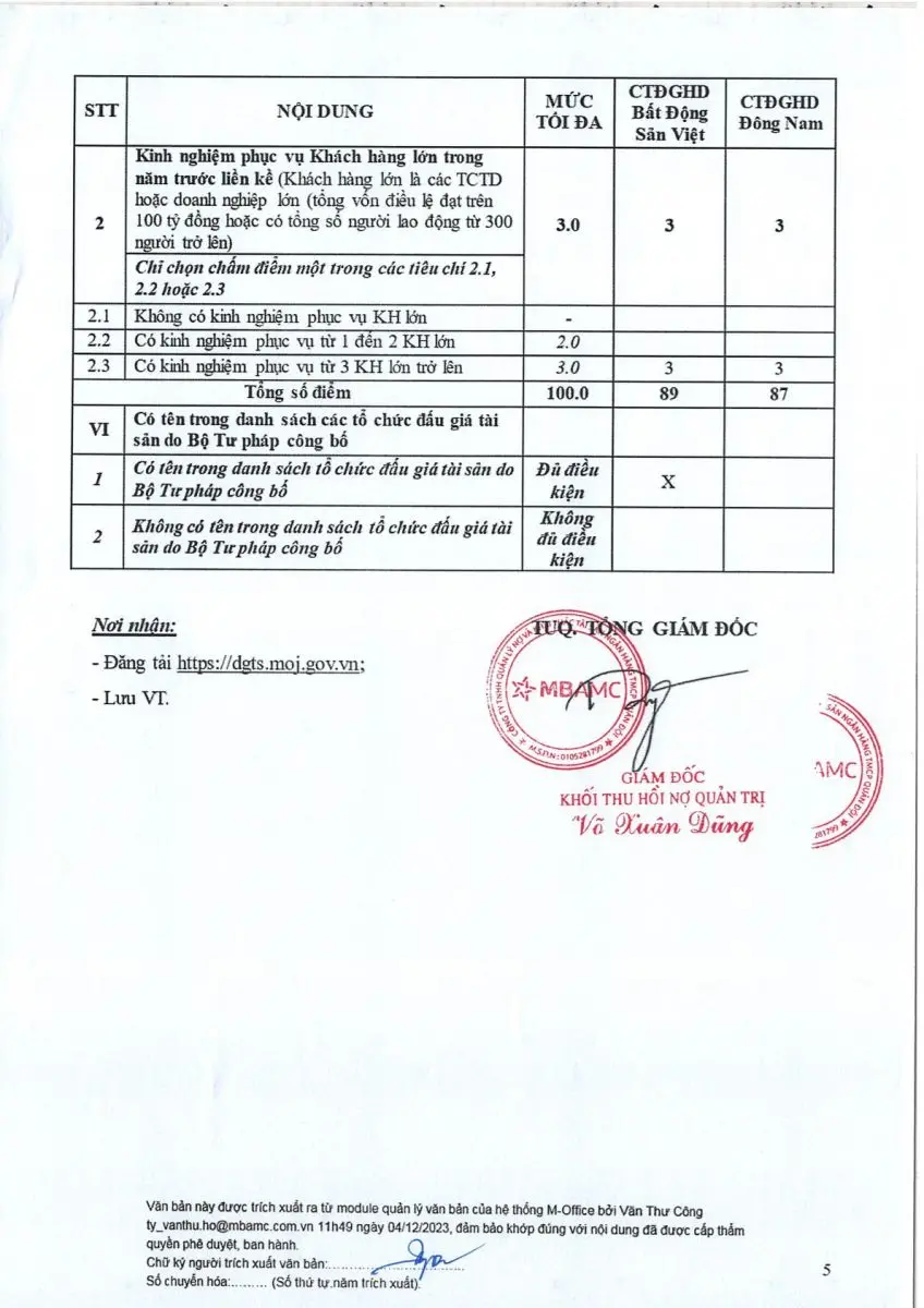 Ảnh chụp văn bản thông báo, trang 5
