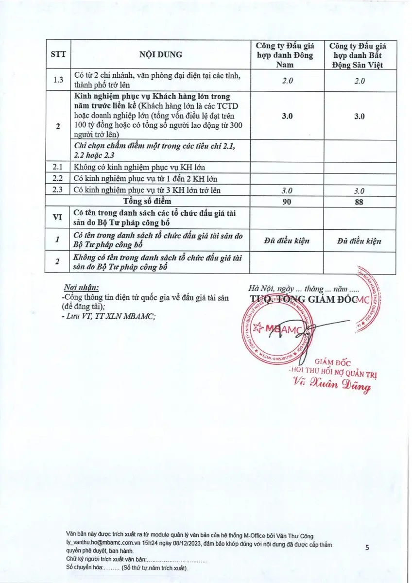 Ảnh chụp văn bản thông báo, trang 5