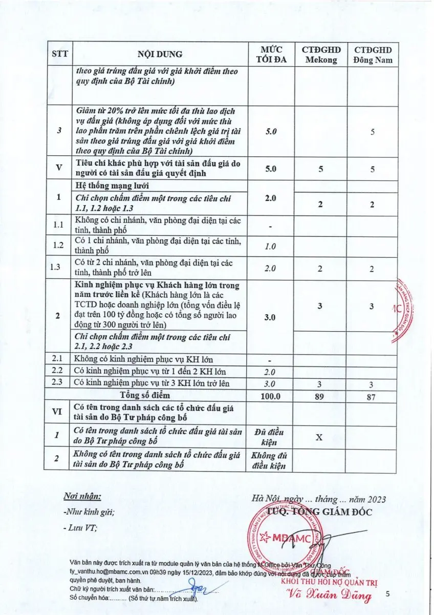 Ảnh chụp văn bản thông báo, trang 5