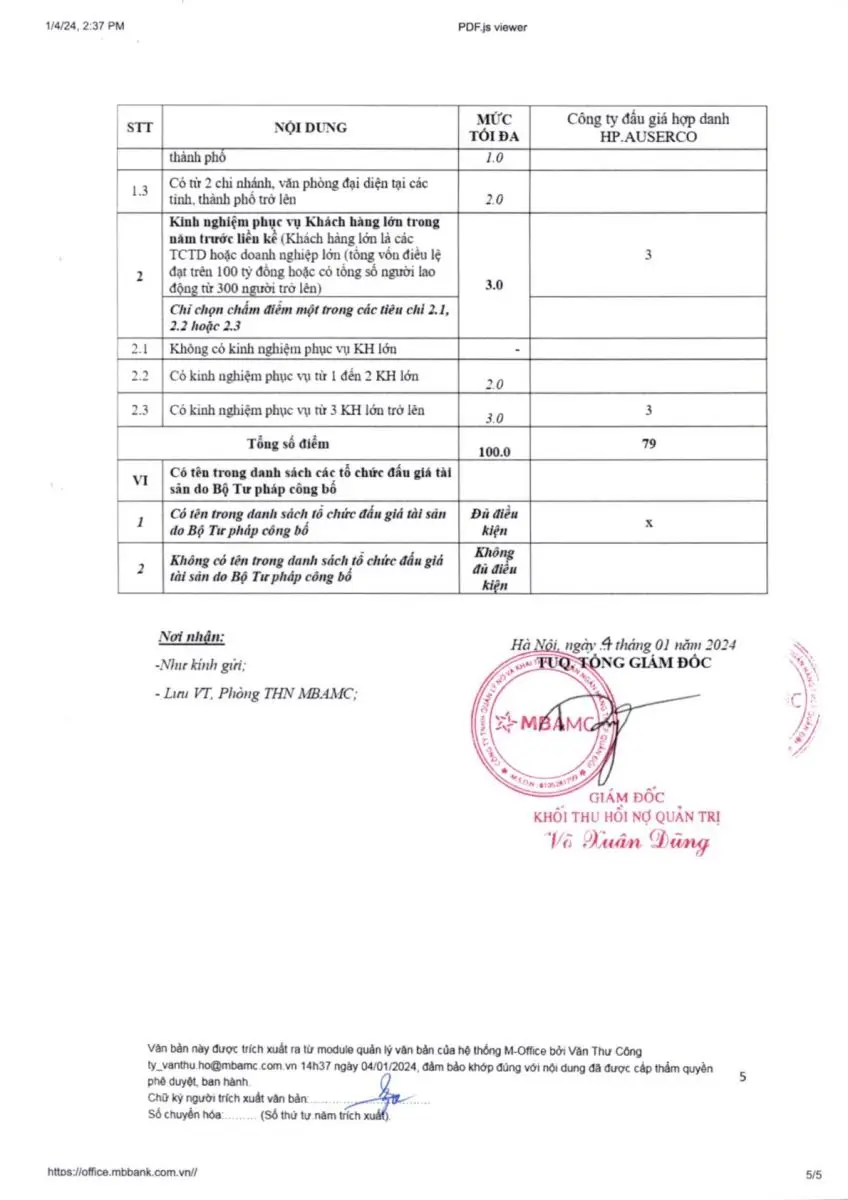 Ảnh chụp văn bản thông báo, trang 5