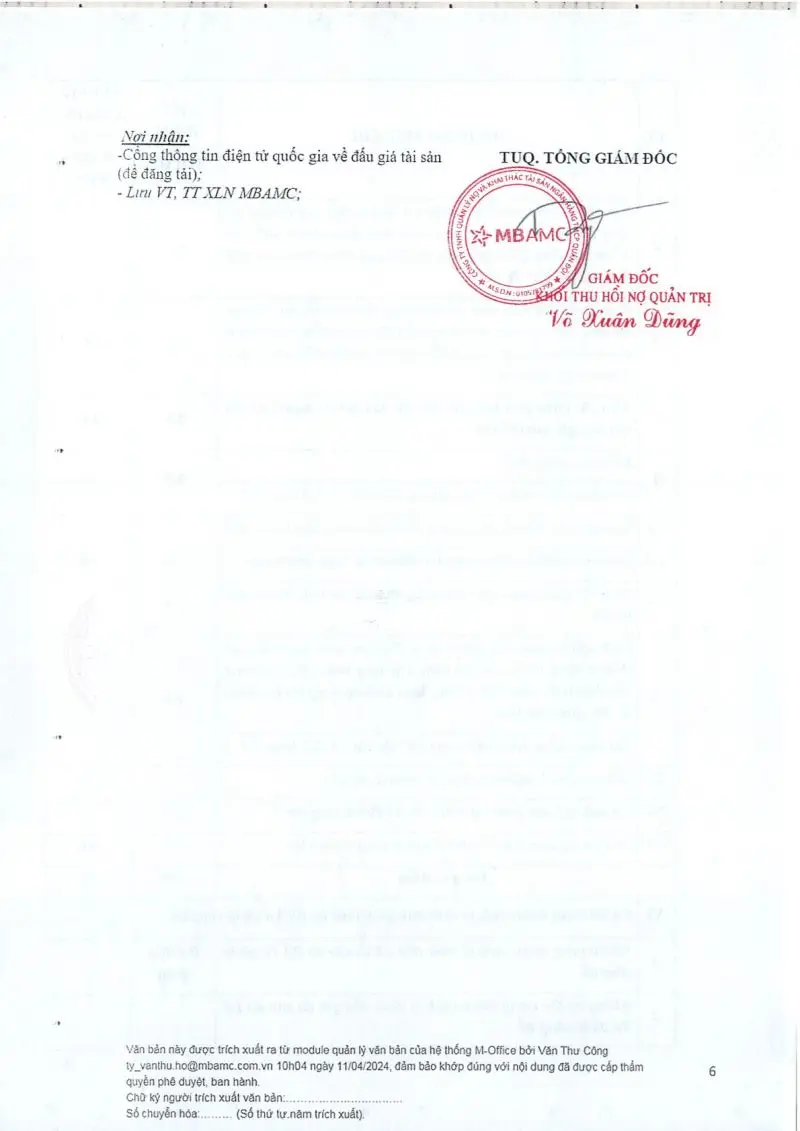 Ảnh chụp văn bản thông báo, trang 6