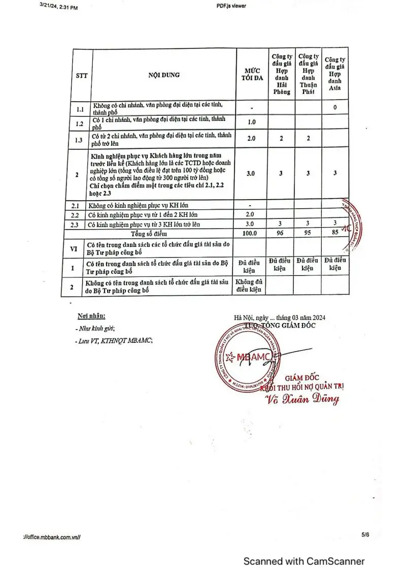 Ảnh chụp văn bản thông báo, trang 5