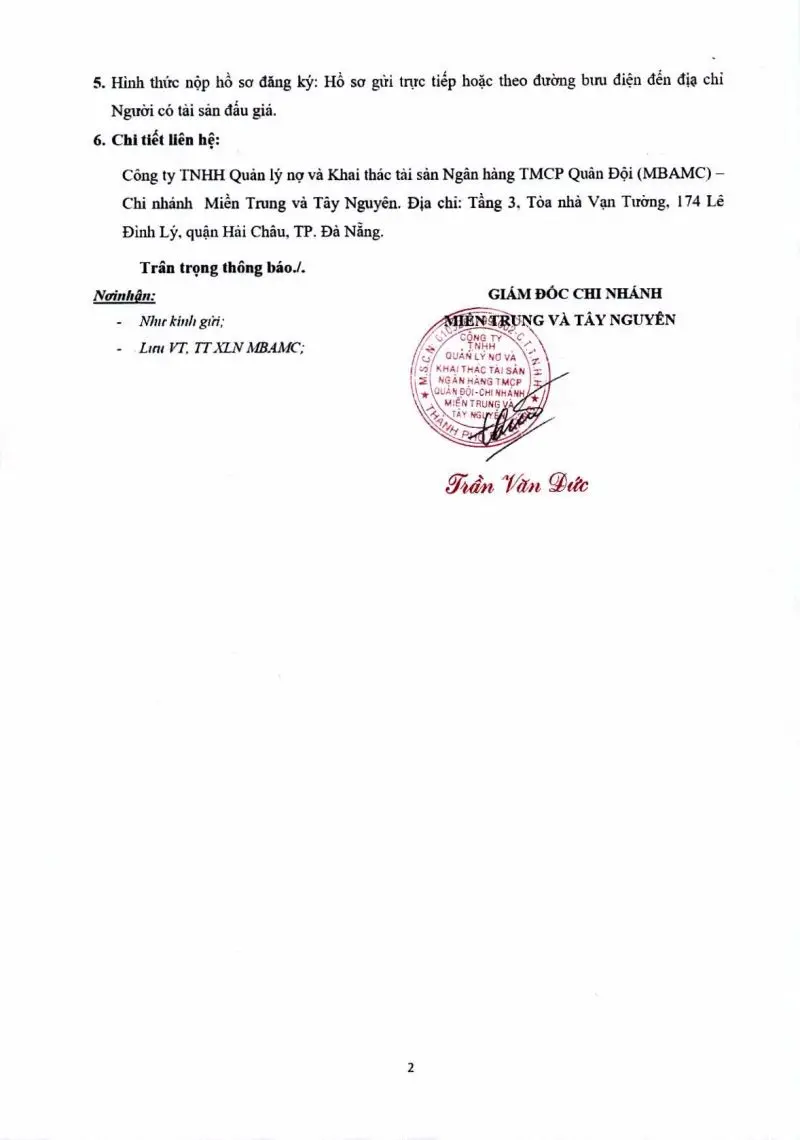 Ảnh chụp văn bản thông báo, trang 2
