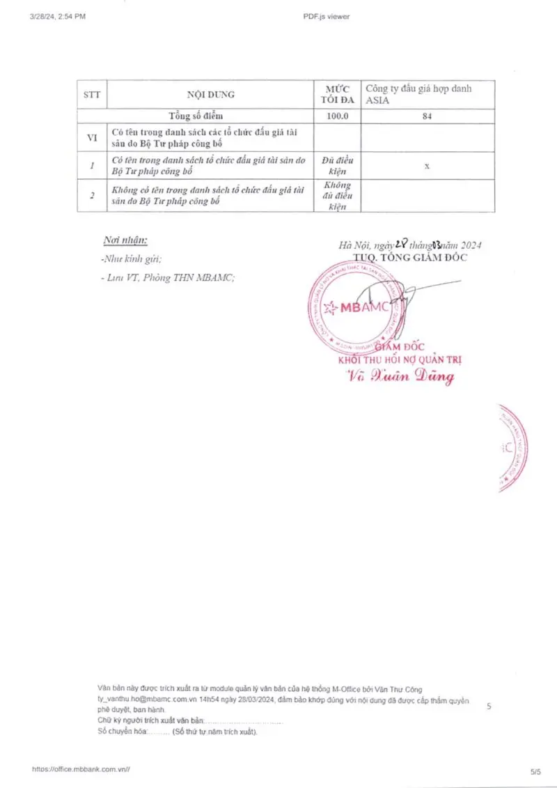 Ảnh chụp văn bản thông báo, trang 5