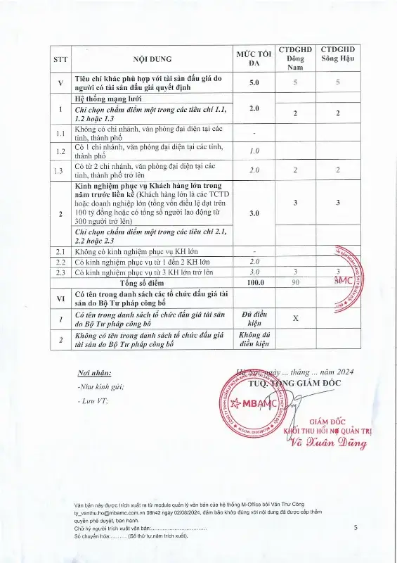 Ảnh chụp văn bản thông báo, trang 5