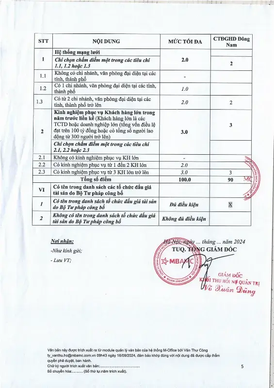 Ảnh chụp văn bản thông báo, trang 5