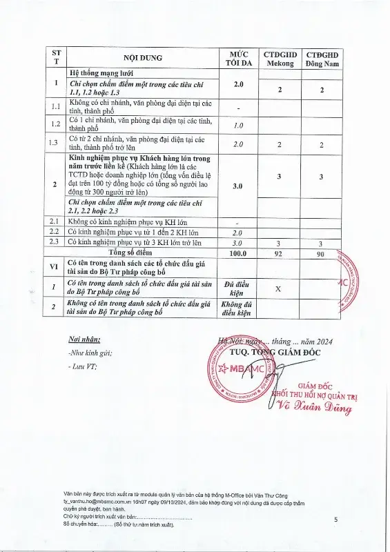 Ảnh chụp văn bản thông báo, trang 5