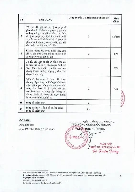 Ảnh chụp văn bản thông báo, trang 7