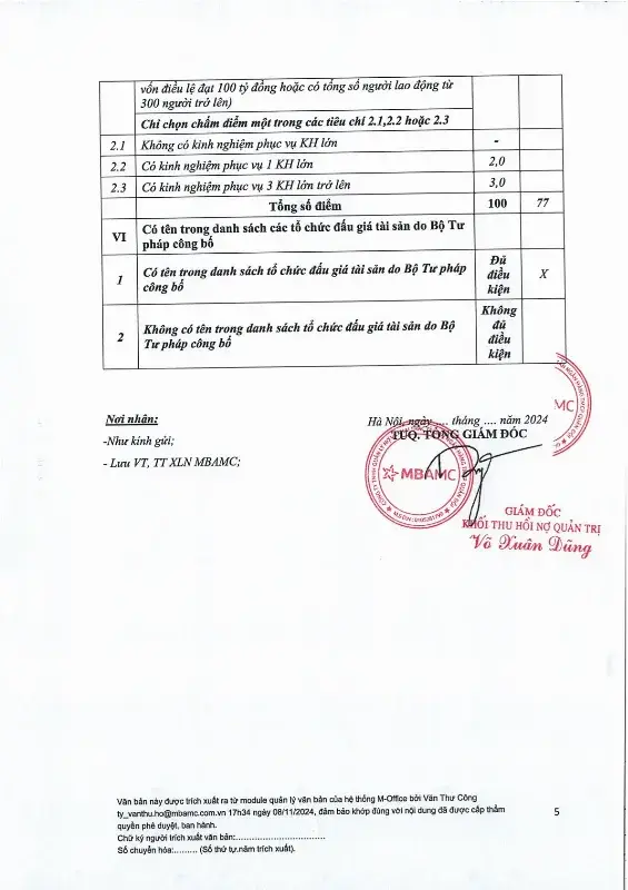 Ảnh chụp văn bản thông báo, trang 5