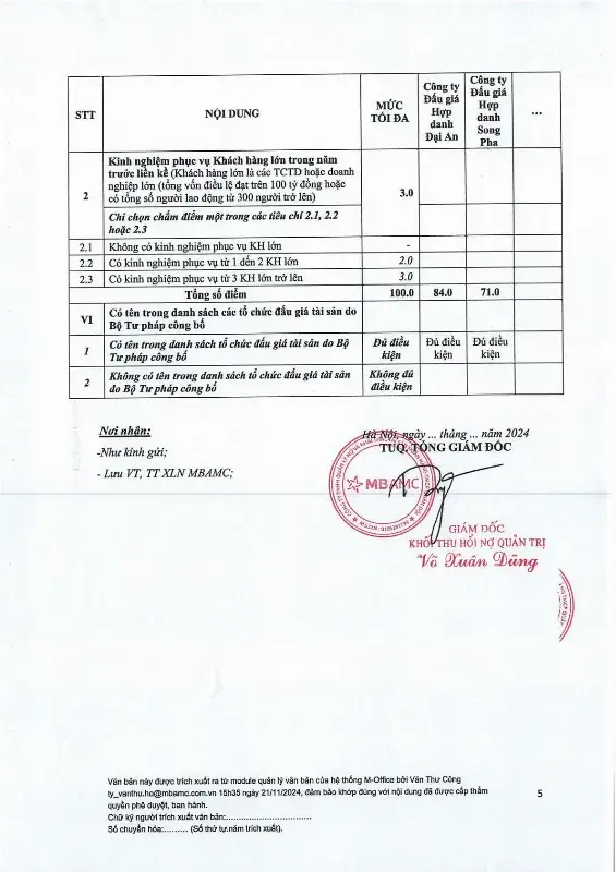 Ảnh chụp văn bản thông báo, trang 5
