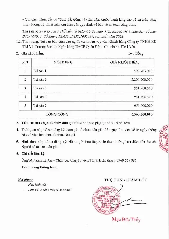 Ảnh chụp văn bản thông báo, trang 3