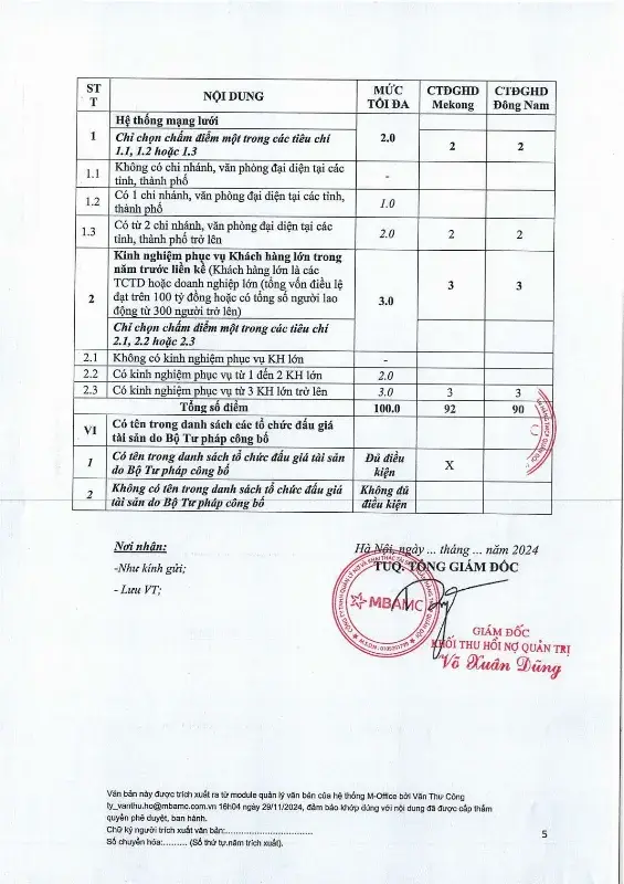 Ảnh chụp văn bản thông báo, trang 5