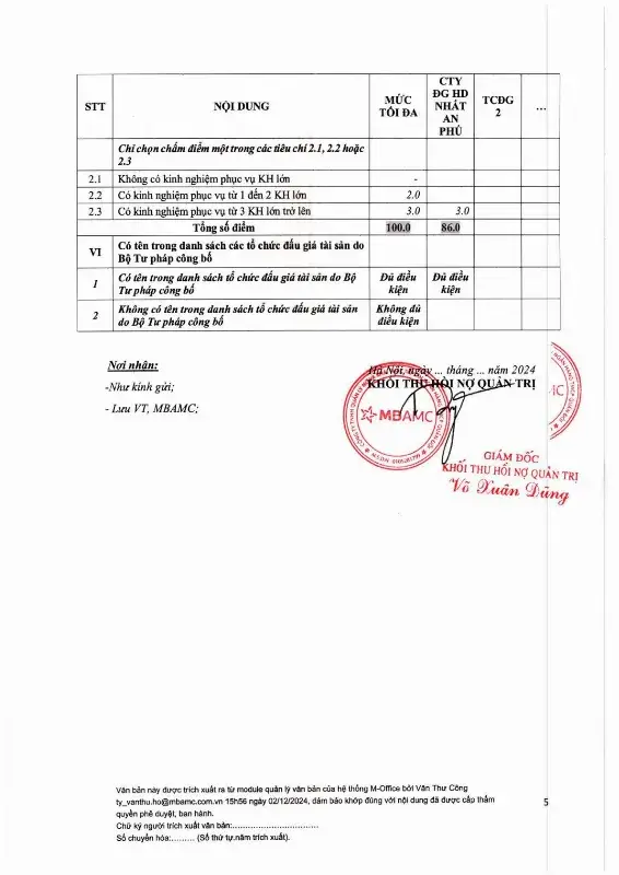 Ảnh chụp văn bản thông báo, trang 5