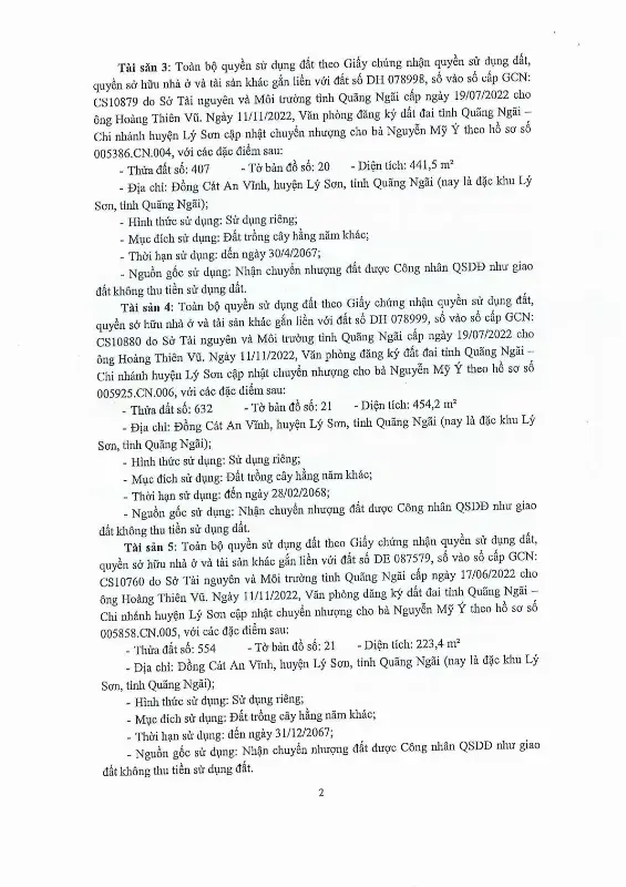 Ảnh chụp văn bản thông báo, trang 2