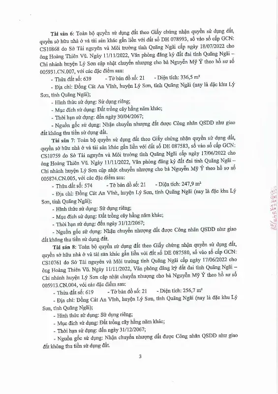 Ảnh chụp văn bản thông báo, trang 3
