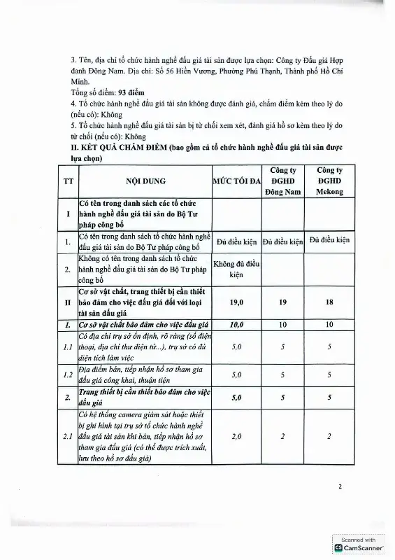 Ảnh chụp văn bản thông báo, trang 2