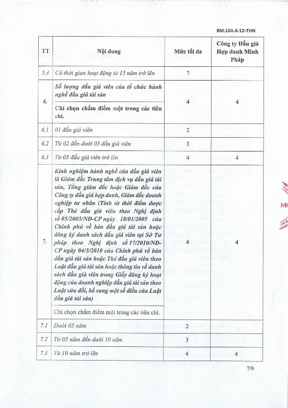 Ảnh chụp văn bản thông báo, trang 7