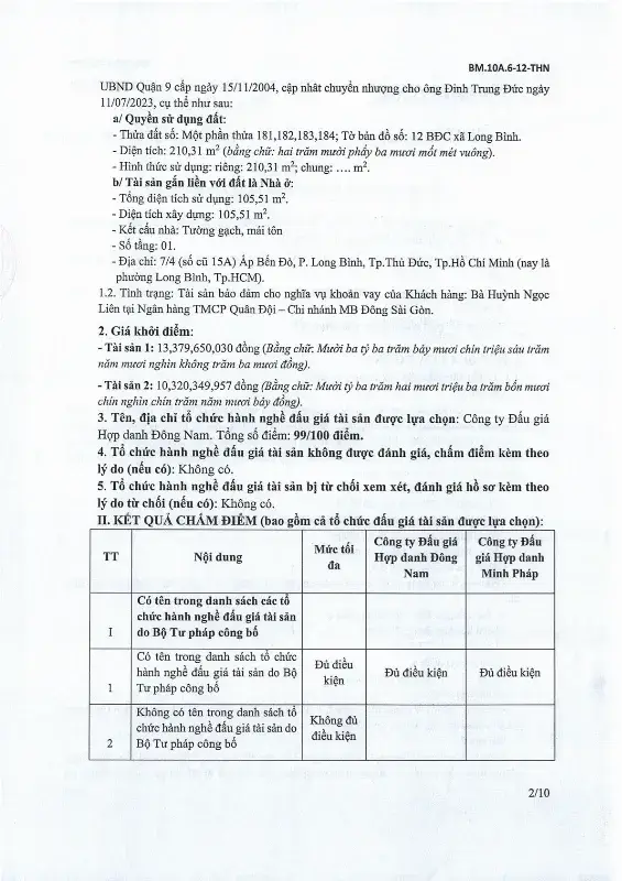 Ảnh chụp văn bản thông báo, trang 2